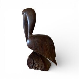 Vintage Wood Carved Pelican